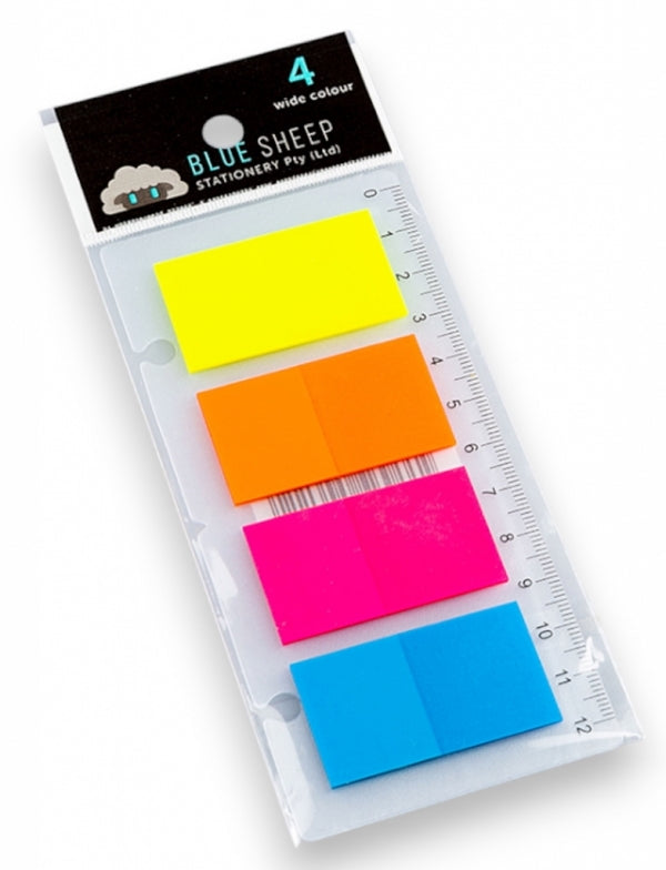 Index Flags 4 Colour Wide Neon Pet Blue Sheep
