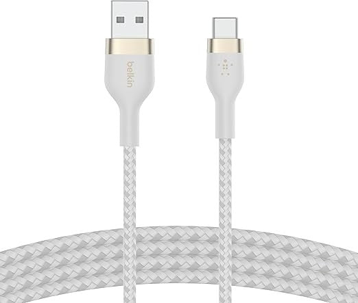 Flex Braided Usb-A to Usb-C - 1M - Belkin Boostcharge Pro - White (Cab010ds1mwh)