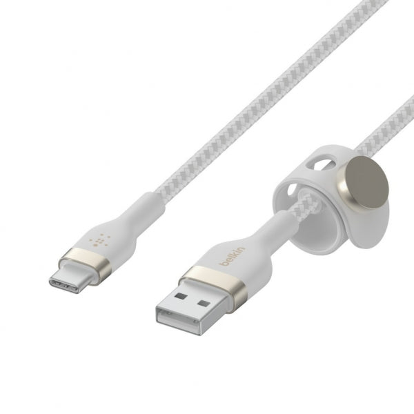 Cable Belkin Boostcharge Pro Flex Braided Usb-A to Usb-C 1M (Cab010ds1mwh), White