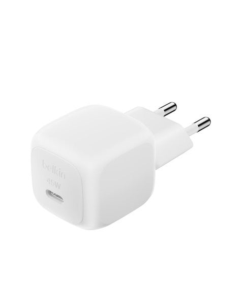 Single 45W Usb-C Charger - Belkin Boostcharge - White (No Cable)(Wca013kqwh)