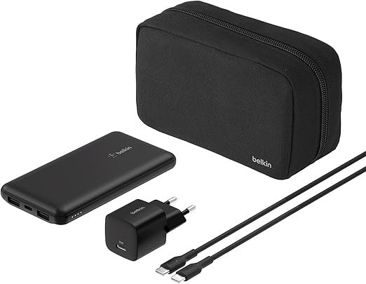 4-In-1 Portable Belkin Charger Power Bundle (Bu041kqbk), Black