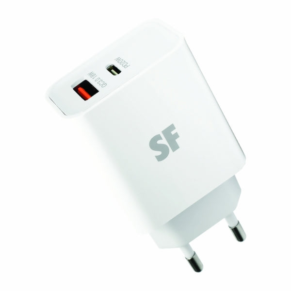 Conknrposf20wpdqc/K/Sf Dual Usb Pd and Qc Wall Charger White