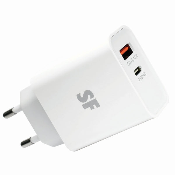 Conknrposf20wpdqc/K/Sf Dual Usb Pd and Qc Wall Charger White