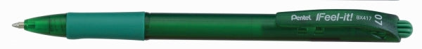 Pen Ballpoint Retractable Pentel Feel It Grip 0.7Mm Green