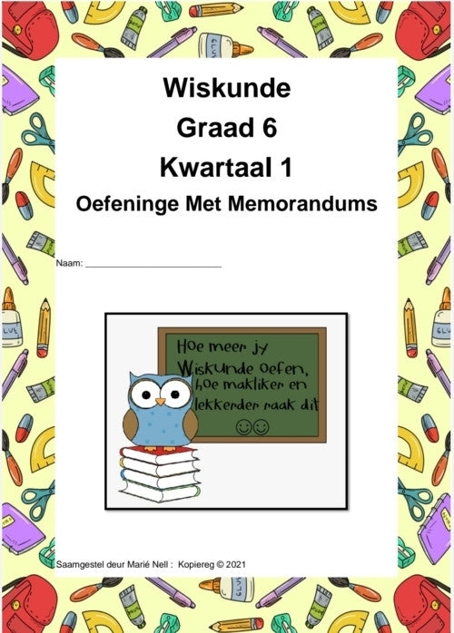 Wiskunde Siklus 1 Gr 6 (Met Antwoorde) (Colbrwiskgr6001)