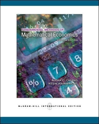 Fundamental Methods of Mathematical Economics (I/E)