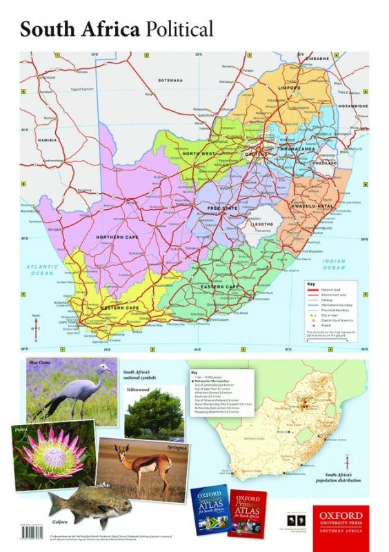 Oxford Wall Map SA Political