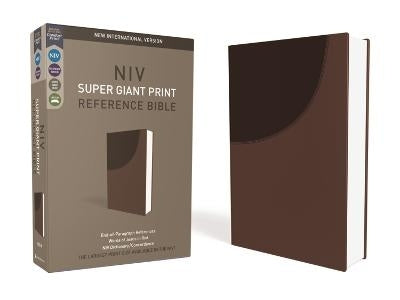 Niv Super Giant Print Reference Bible (Leathersoft) (Brown) (Red Letter Edition) (Comfort Print)