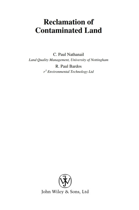 Reclamation of Contaminated Land