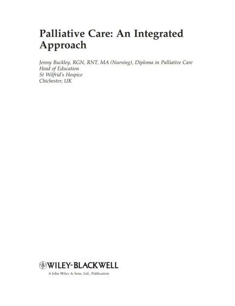Palliative Care an Integrated Approach