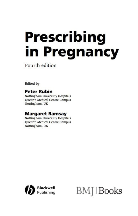 Prescribing in Pregnancy