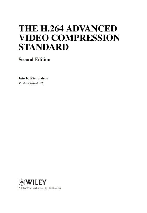 H264 Advanced Video Compression Standard