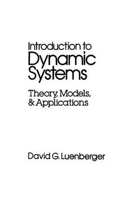 Intro to Dynamic Systems Theory Models and Applications (H/C)