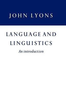 Language and Linguistics an Intro