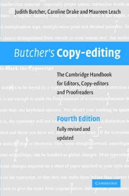 Butchers Copy Editing the Cambridge Handbook for Editors Copyeditors and Proofreaders