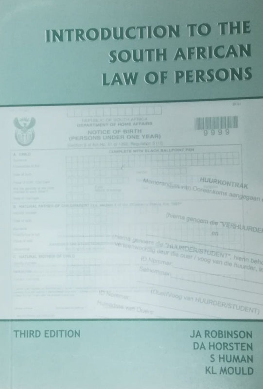 Intro to the SA Law of Persons