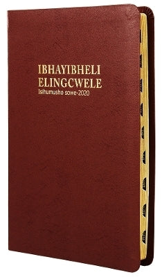 Bible Isizulu 2020 Medium Size Luxury Brown Leather Gilt Edged Thumb Index