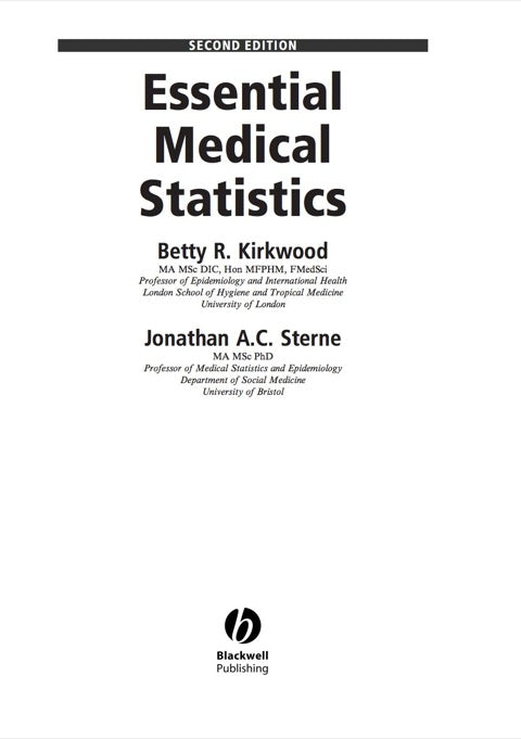 Essential Medical Statistics
