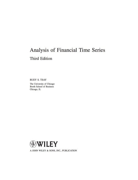 Analysis of Financial Time Series