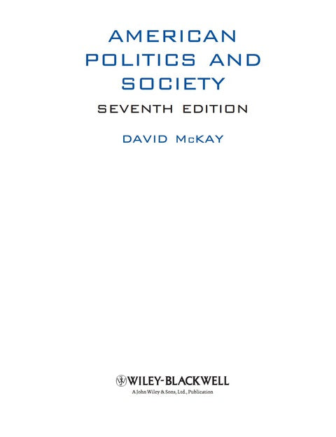 American Politics and Society