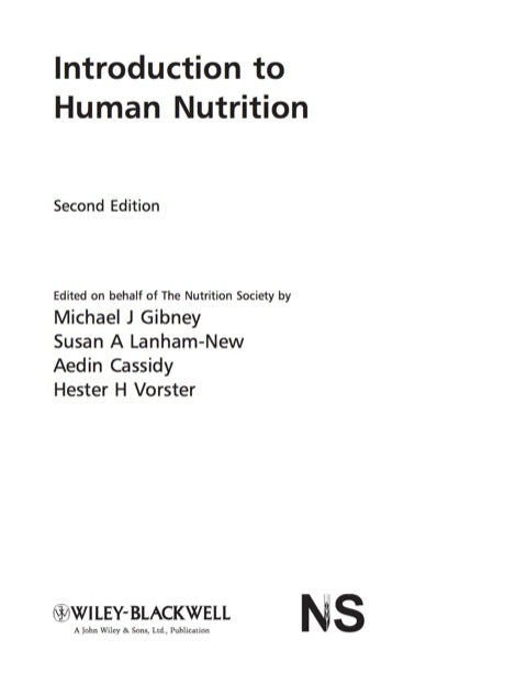 Intro to Human Nutrition