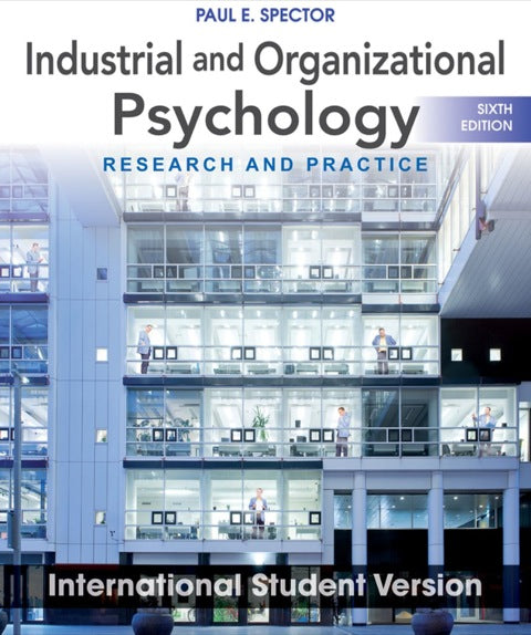 Industrial and Organizational Psychology Research and Practice