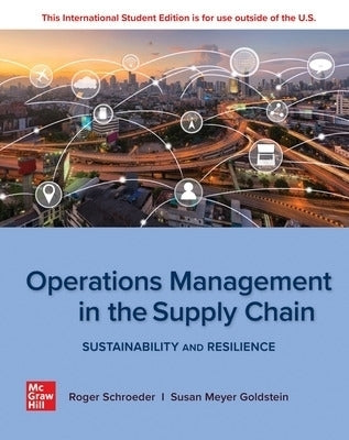 Operations Management in the Supply Chain Sustainability and Resilience (Ise)