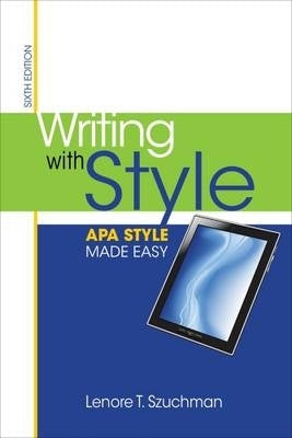 Writing With Style Apa Style Made Easy