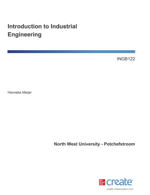 Introduction to Industrial Engineering (Ingb 122)