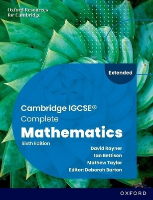 Cambridge Igcse Complete Mathematics Extended Student Book