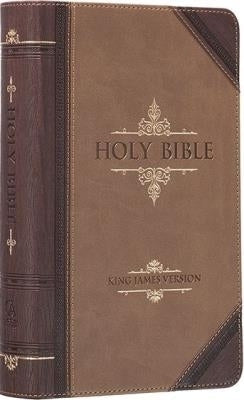 Kjv Tan and Brown Faux Leather Standard Bible Giant Print Red Letter