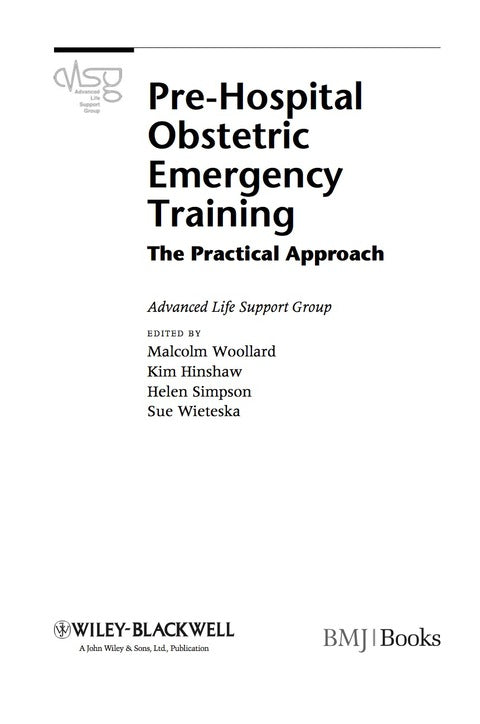 Pre Hospital Obstetric Emergency Training the Practical Approach