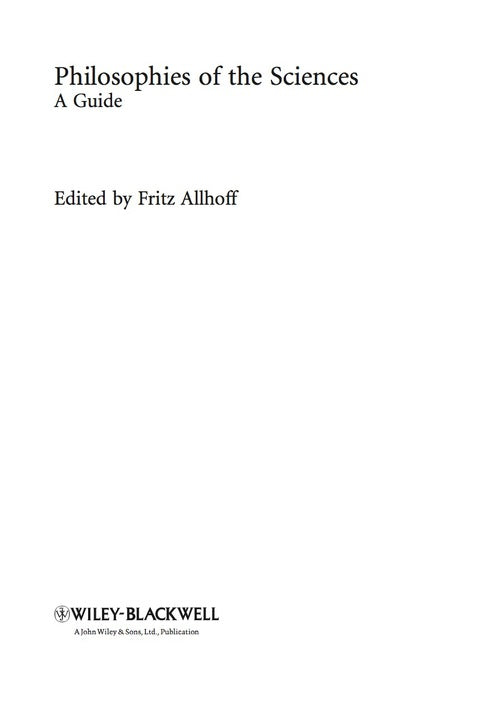 Philosophies of the Sciences a Guide