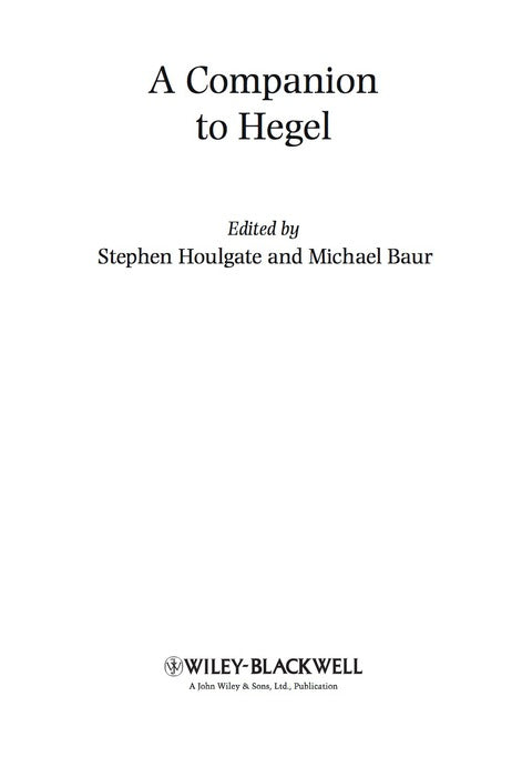 Companion to Hegel