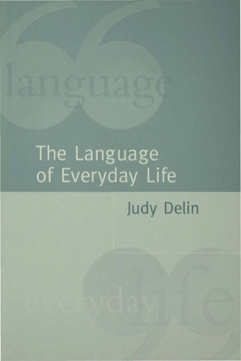 Language of Everyday Life an Introduction
