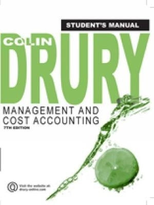 Management and Cost Accounting (Students Manual Only)