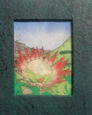Protea on Mountain Gemstone Art Travel Journal