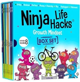 Ninja Life Hacks Growth Mindset Perfect Money Anxious Gritty Dishonest Shy Unplugged (Books 9-16)