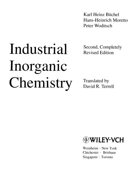 Industrial Inorganic Chemistry