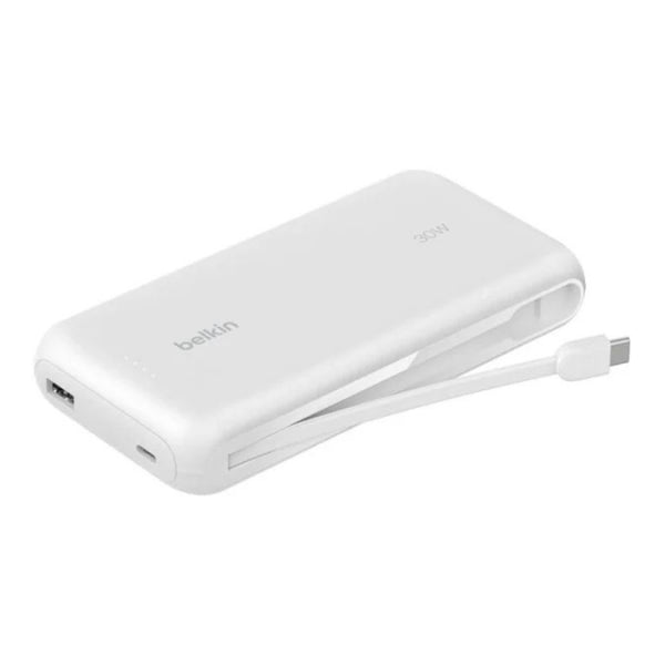 Powerbank Belkin Built-In Cable 20,000 Mah - White