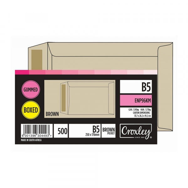 Envelopes B5 Kingstone Manilla