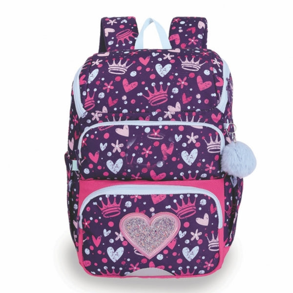 Backpack Novlety Crown and Hearts Xl