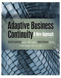 ADAPTIVE BUSINESS CONTINUITY A NEW APPROACH