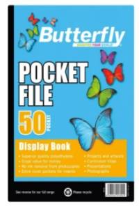 BUTTERFLY POCKET FILE A4 50 PAGE
