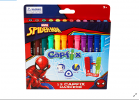 Spiderman 12 Capfix Connectable Fibre Markers Multi