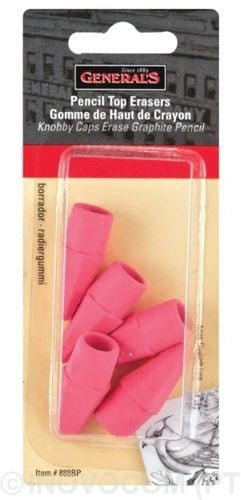 Eraser Caps Generals Knobby 5Pc