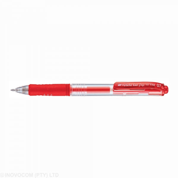 Pen Hybrid Gel Grip Retract 0.7Mm Red