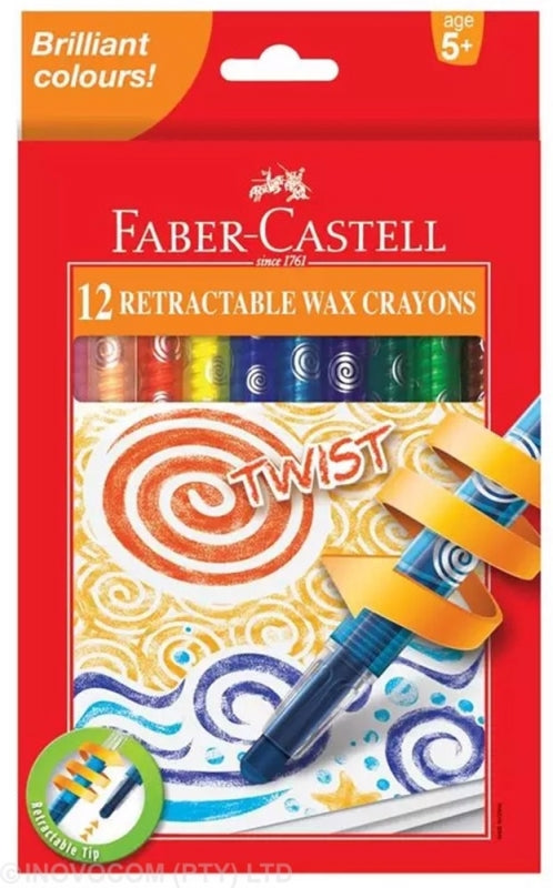Wax Crayons Retractable Faber Castell 12'S