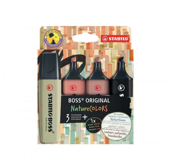 Highlighter Stabilo Boss Pastel Assorted Wallet 4