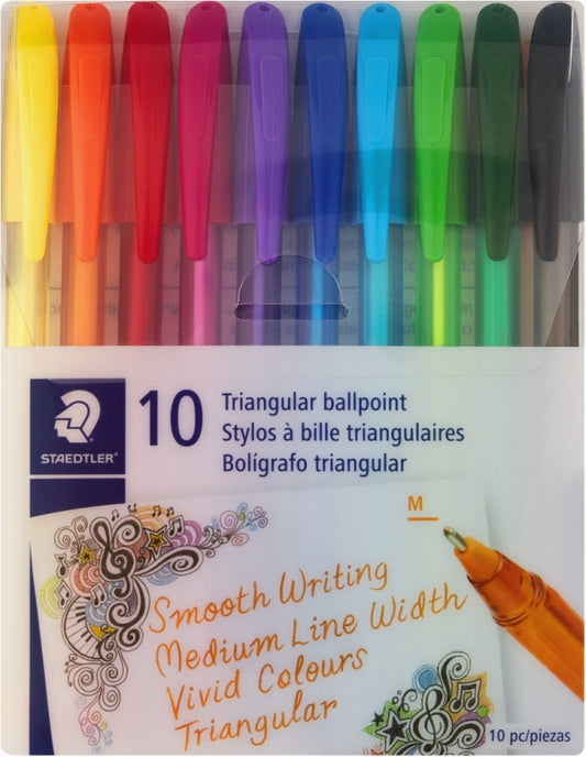 Ballpoint Staedtler Pens Assorted 10S